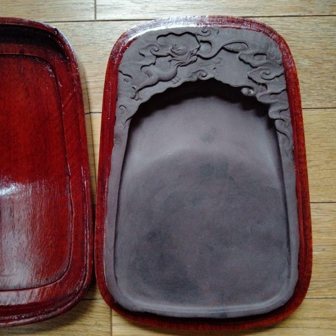 中国骨董【大型龍雲古端渓】旧蔵極品コレクション希少細工精密龍彫定価6000人民元