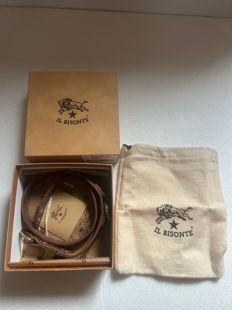 IL BISONTE 犬用品　茶　イルビゾンテ ドッグ　リード　首輪　セット