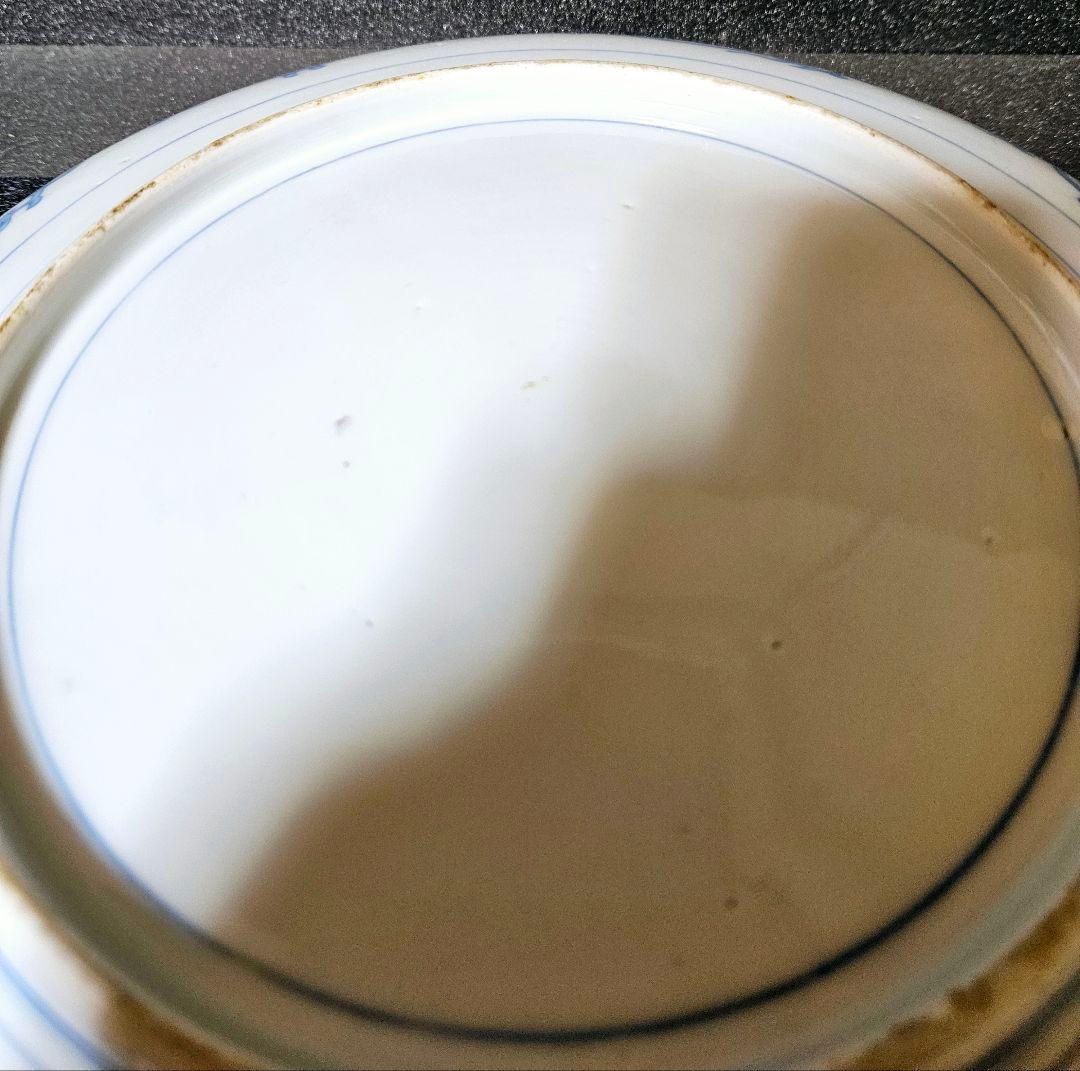 【古伊万里の上作品❗】江戸時代後期　瑠璃呉須　金彩色絵　麒麟に鳳凰に花の図　大皿