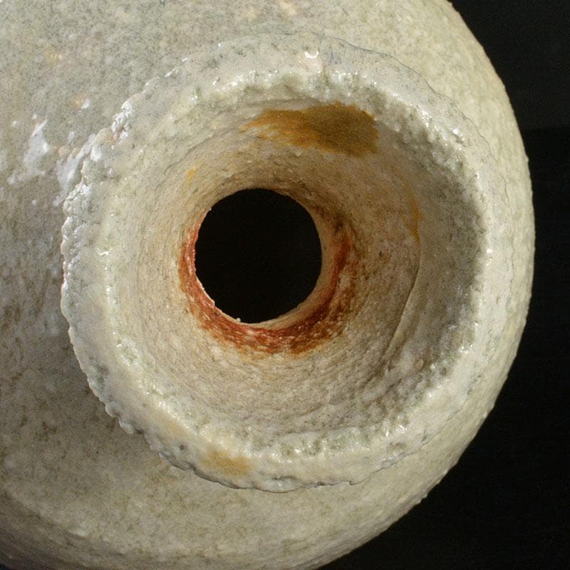 信楽焼　星野亨斉造　窯変壺　共布共箱　N　6743C