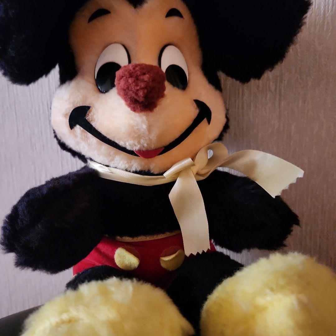 ヴィンテージミッキーマウスぬいぐるみ　アメリカ製　手作りぬいぐるみ
