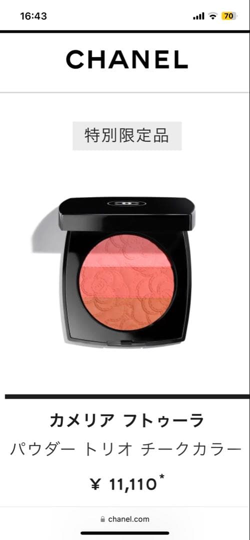 ⭐︎新品⭐︎CHANEL カメリア フトゥーラ パウダーチーク 2025 おまけ付き