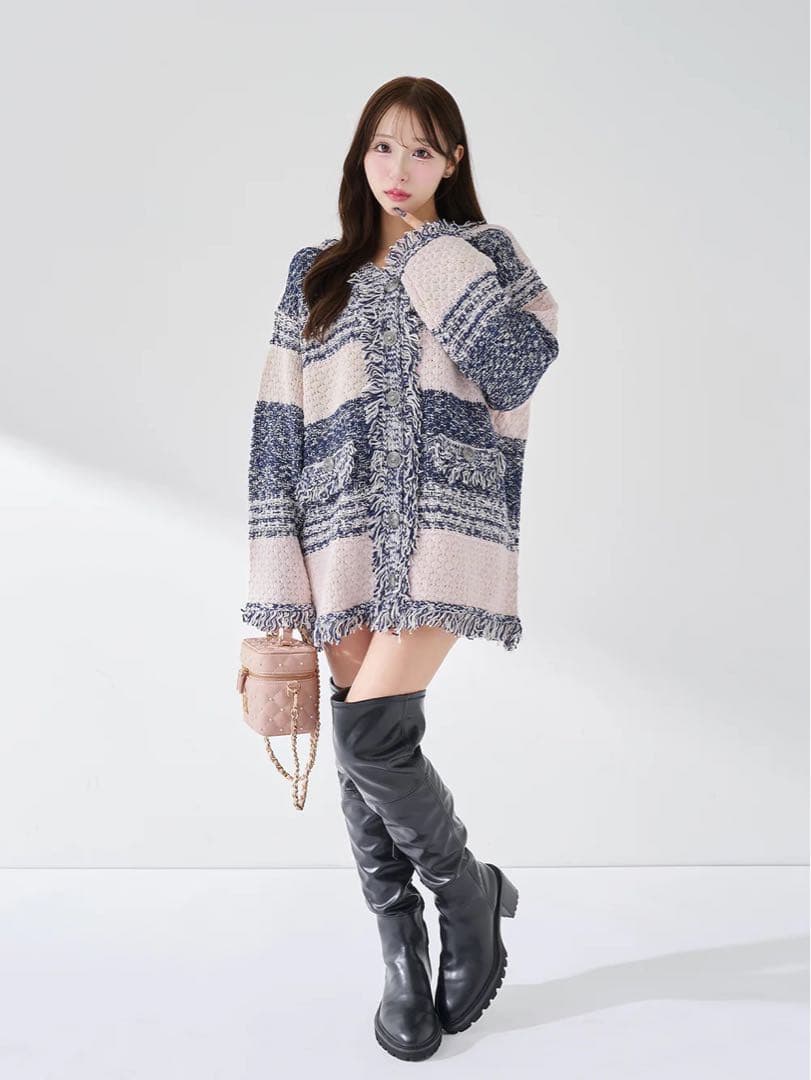 Darich キルティングパールスクエアミニバッグ ゴールドパーツ ピンク