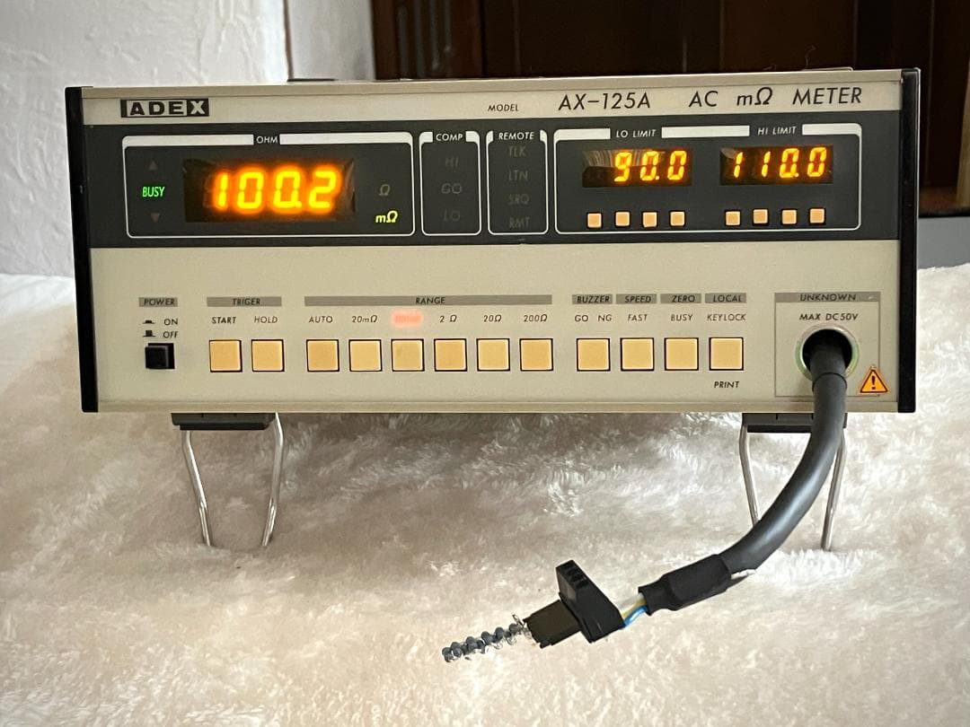 10uΩ分解能_ AC mΩメーター：Kelvin Holder,Clip付き
