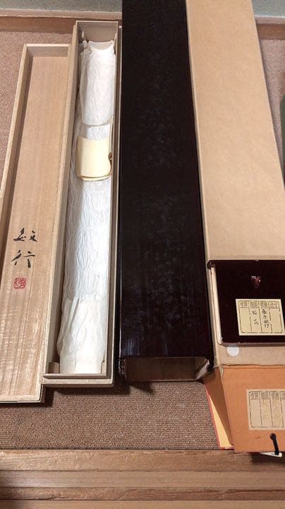 新春セール　桜花　掛軸　共箱あり　二重箱　アート　インテリア　桜 36