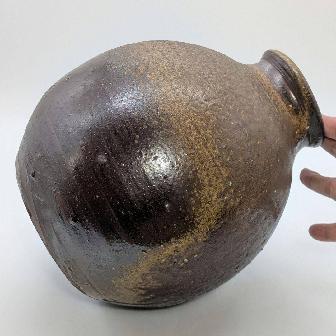 岡山県重要無形文化財 吉本正 備前焼 壺 合箱 壷 花器 花瓶 花入 花生 置物