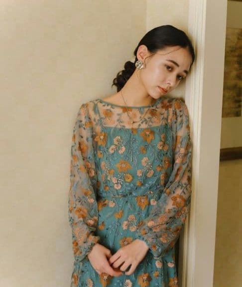 美品 Kastane カスタネ embroidery organdy dress