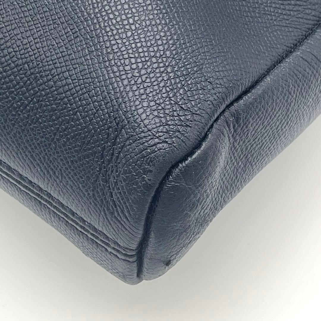 TRION トライオン 本革 ビジネスバッグ ブリーフケース A4可 ネイビー