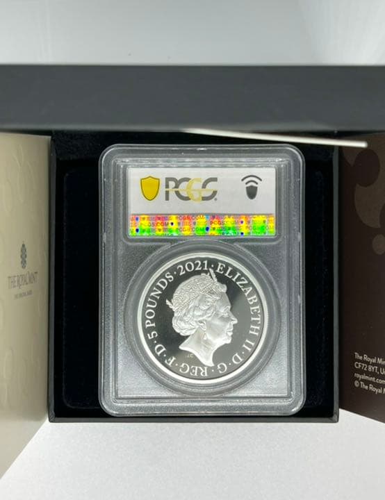 【準最高鑑定】2021年 ロイヤルミント ゴシック クラウン 銀貨 ゴチック