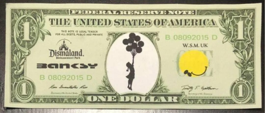 Banksy バンクシー 「Balloon Debate」1ドル 書類フルセット