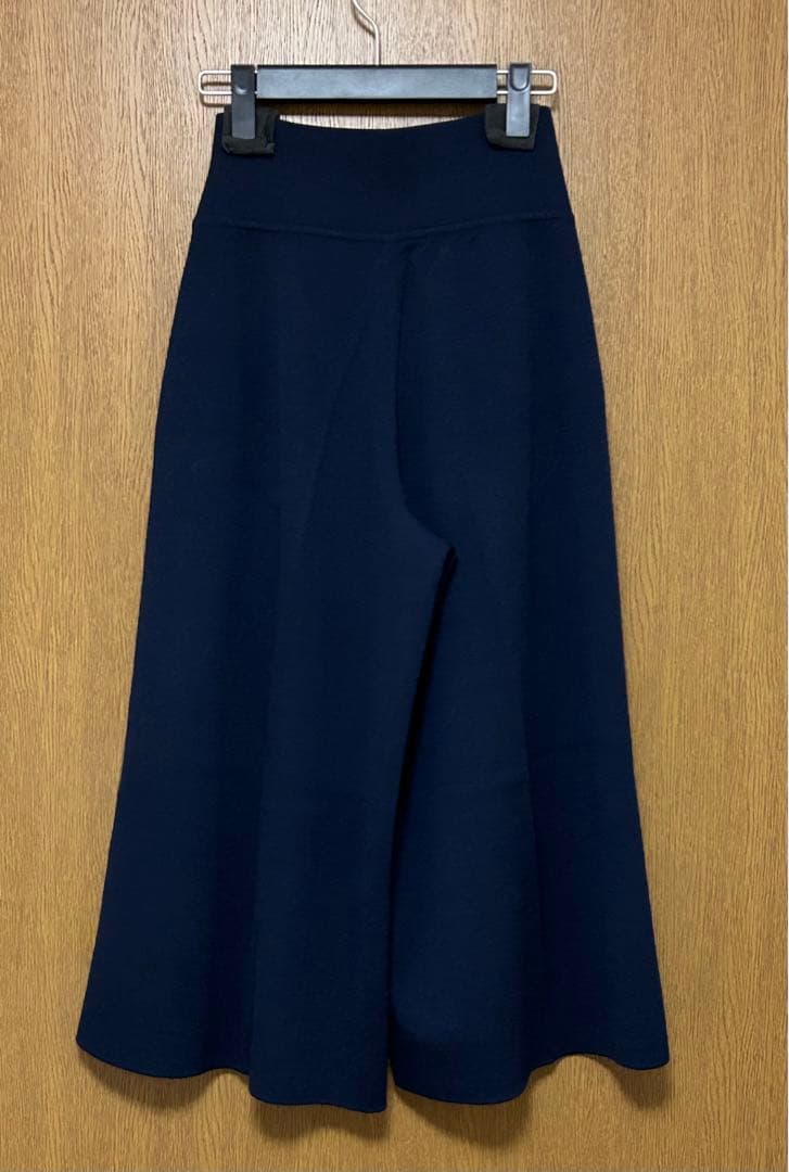 FOXEY NEWYORK ニットワイドパンツ ガウチョ ミッドナイト
