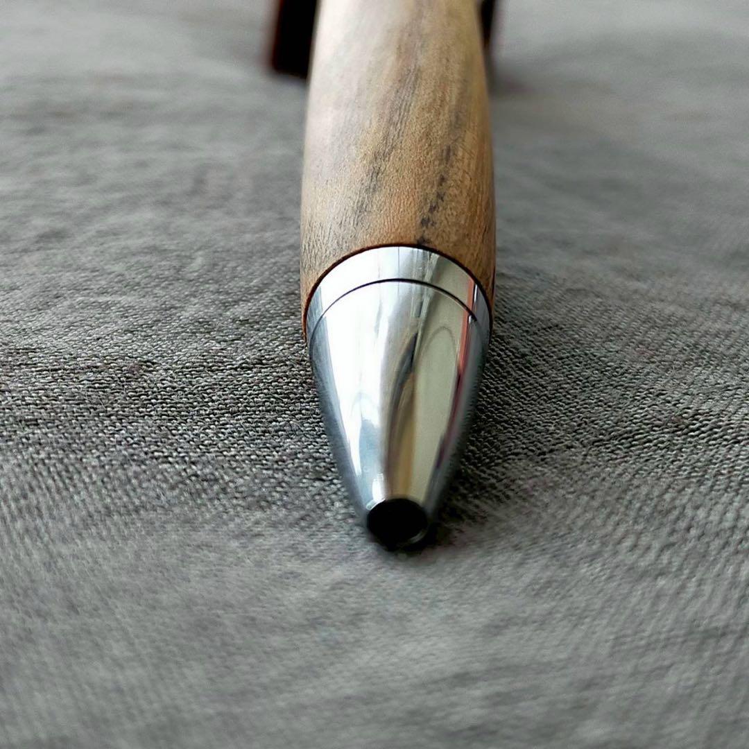 ターキッシュピスタチオ　ハンドメイド　木軸ボールペン　G2　天然木　シルバー