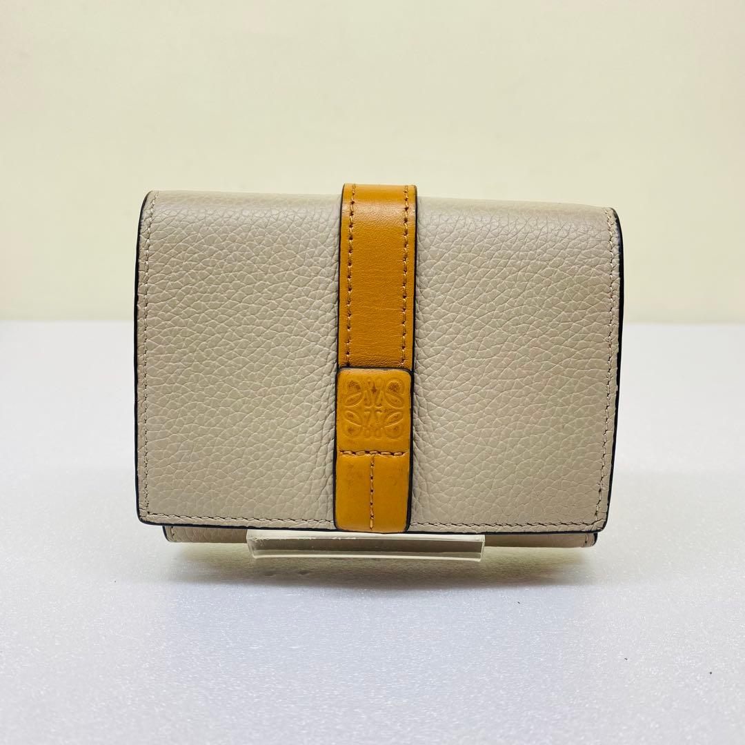 LOEWE ロエベ 三つ折り財布 コンパクトジップウォレット　バイカラー