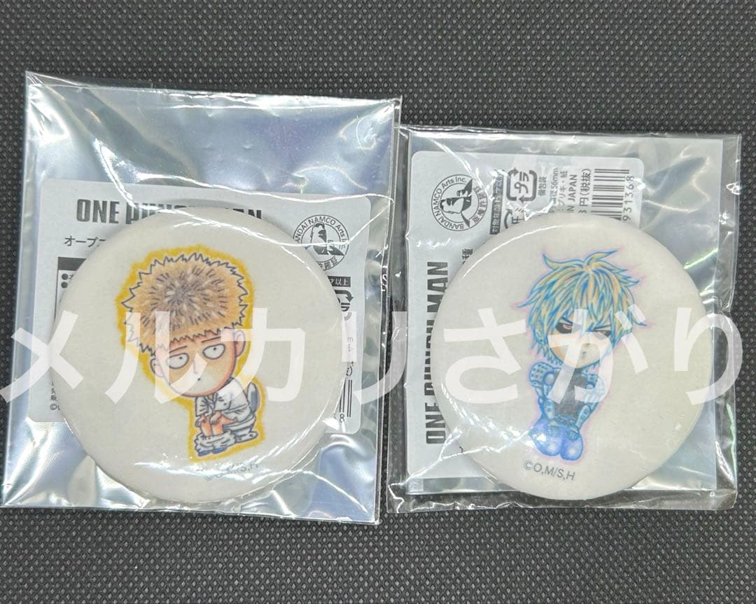 【希少】ワンパンマン　サイタマ　ジェノス　オープニングデフォルメ缶バッジ
