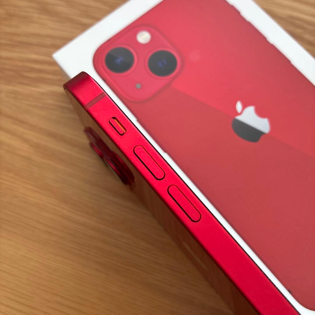 【美品】Apple iPhone 13mini 赤 充電ケーブル付き