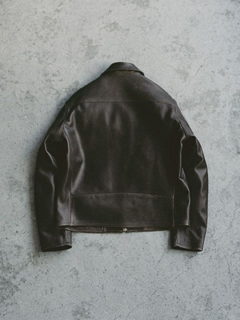 LIDNM VINTAGE WASHED LEATHER ZIP Sサイズ