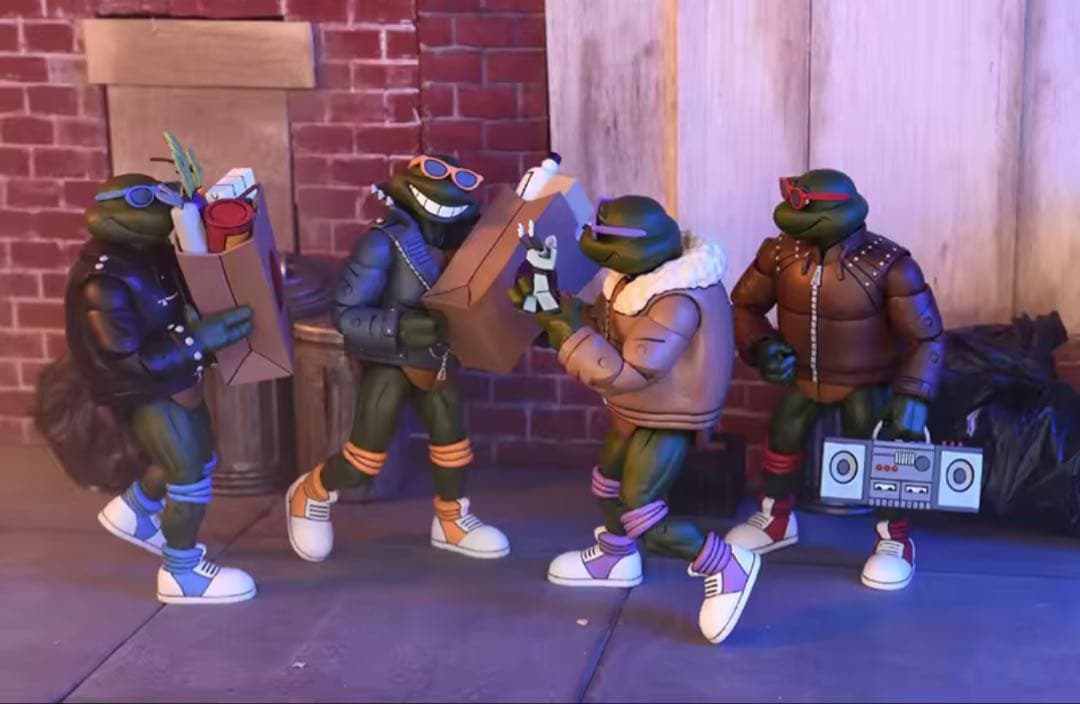 NECA TMNT ミュータントタートルズパンクディスガイズフィギュア4体セット