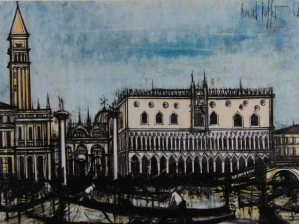 ベルナール・ビュッフェ「VENISE-Le palais des Doges」