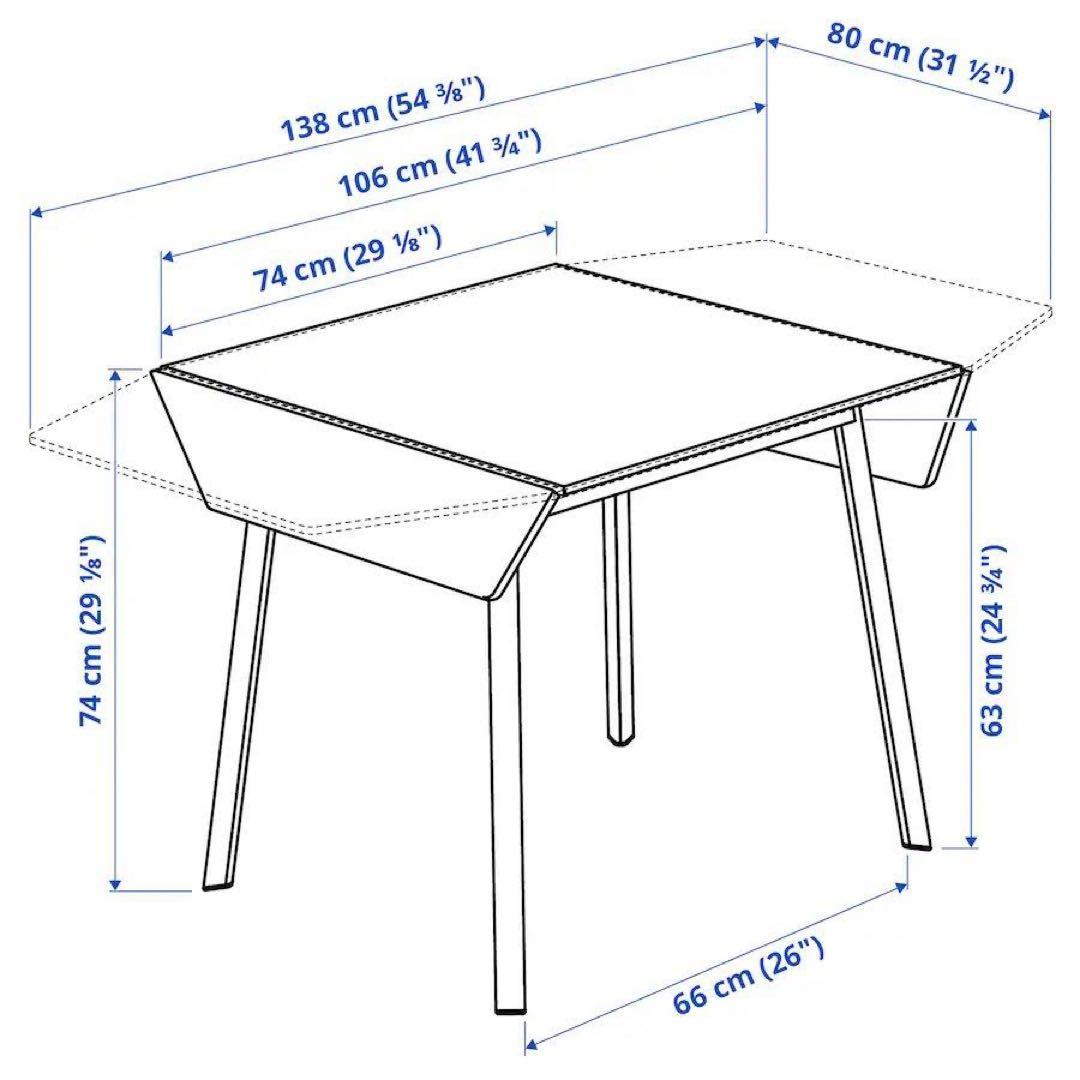 【極美品】IKEA PS 2012 ドロップリーフテーブル バタフライ