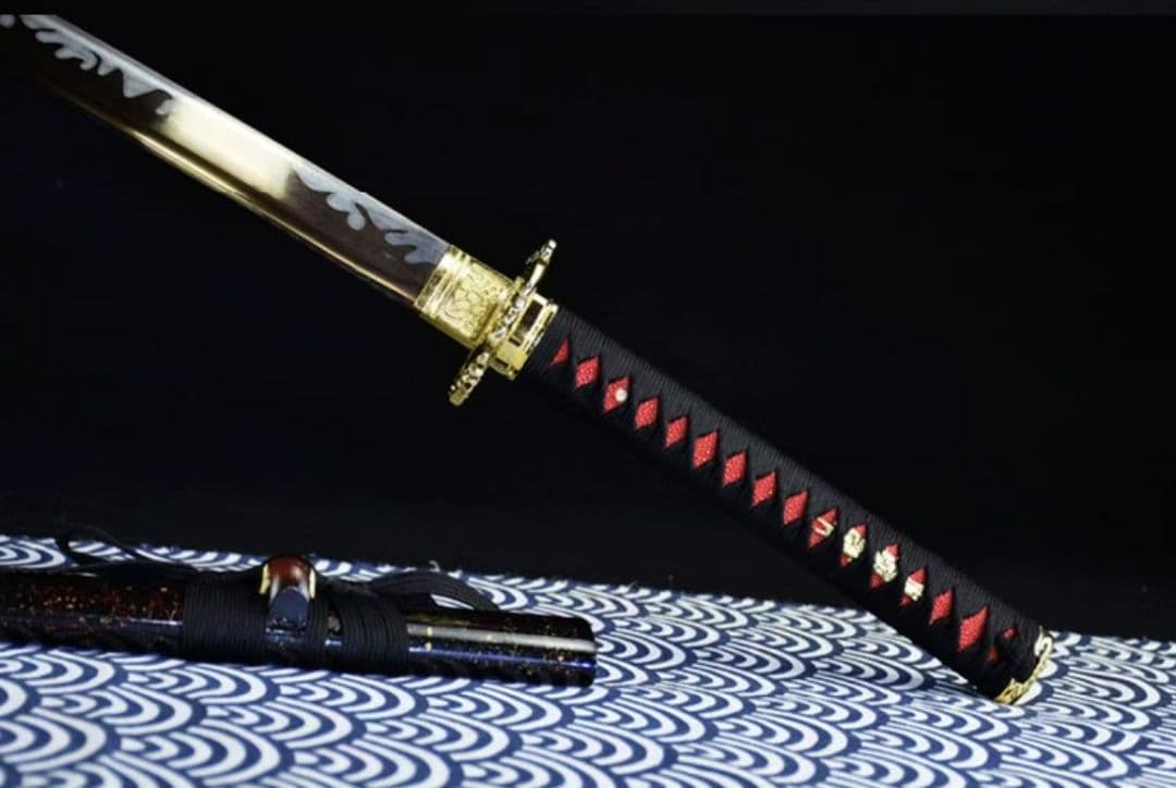 【黒炎】古兵器 刀装具 日本刀　模造刀 居合刀 武士道 鑑賞用 美術刀 贈り物
