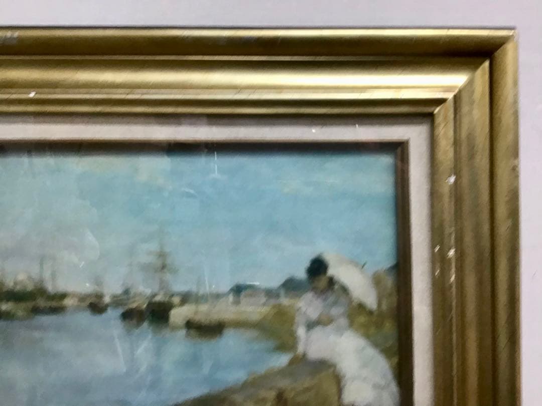 管55☆絵画☆ベルト・モリゾ☆ロリアンの港☆複製画