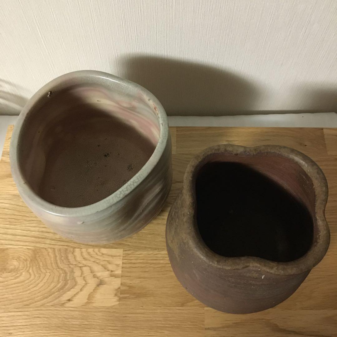 備前焼　萩焼　茶道具　建水