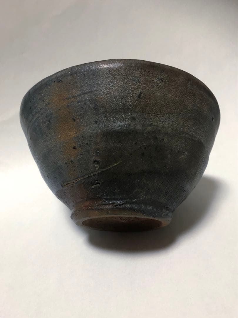 村山健太郎　絵唐津茶碗　共箱、共布、栞付き　(唐津焼)