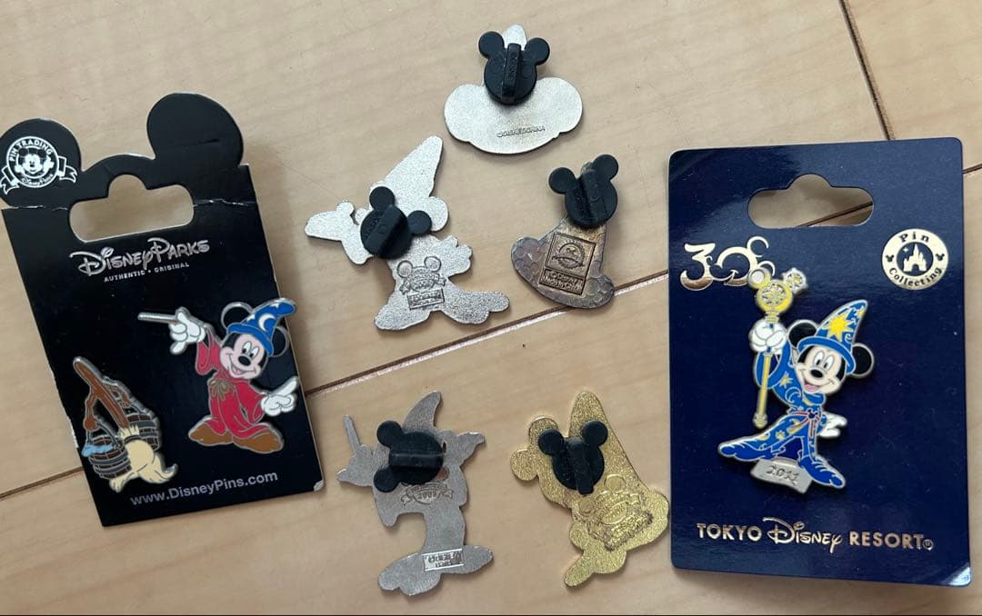 ディズニー　disney ミッキー　ソーサラー　蒸気船ウィリー　ピン　セット