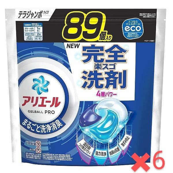 アリエールジェルボールプロつめかえ用　テラジャンボ89個入✖6袋