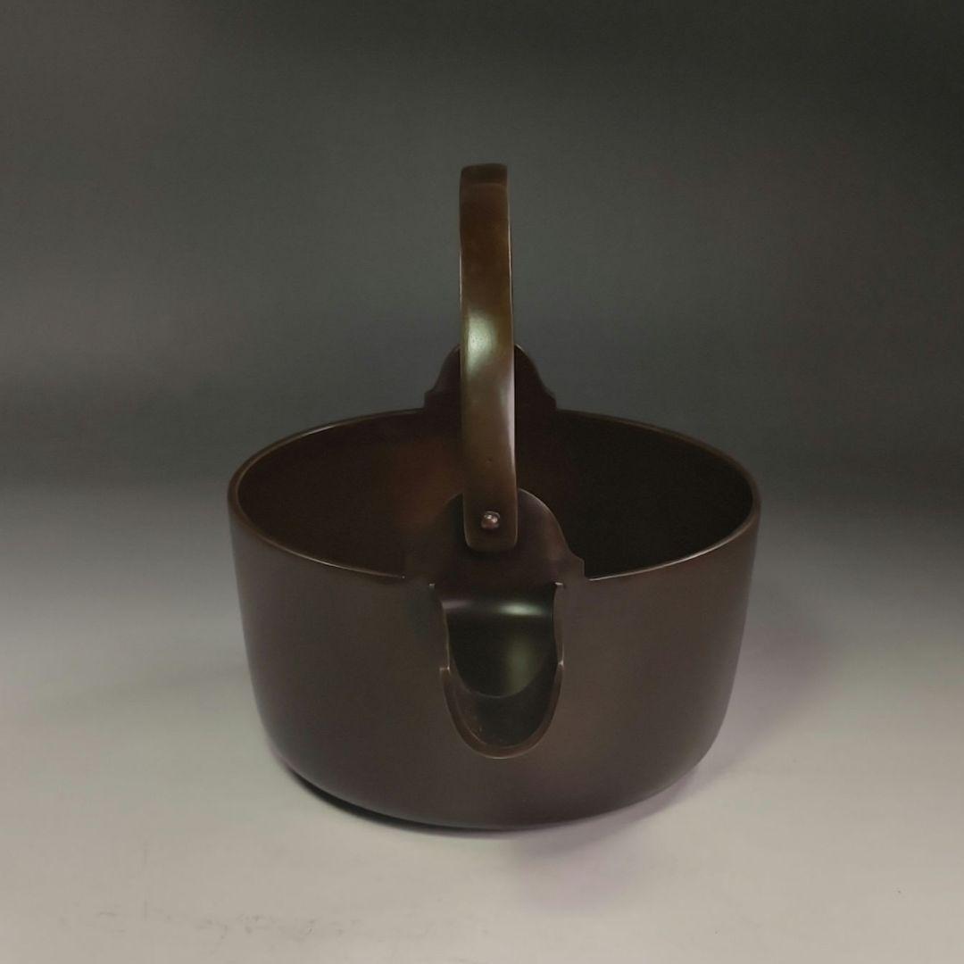 イ857 汁器『山本閑浄造』『唐銅汁器　共箱』茶道具　銅器