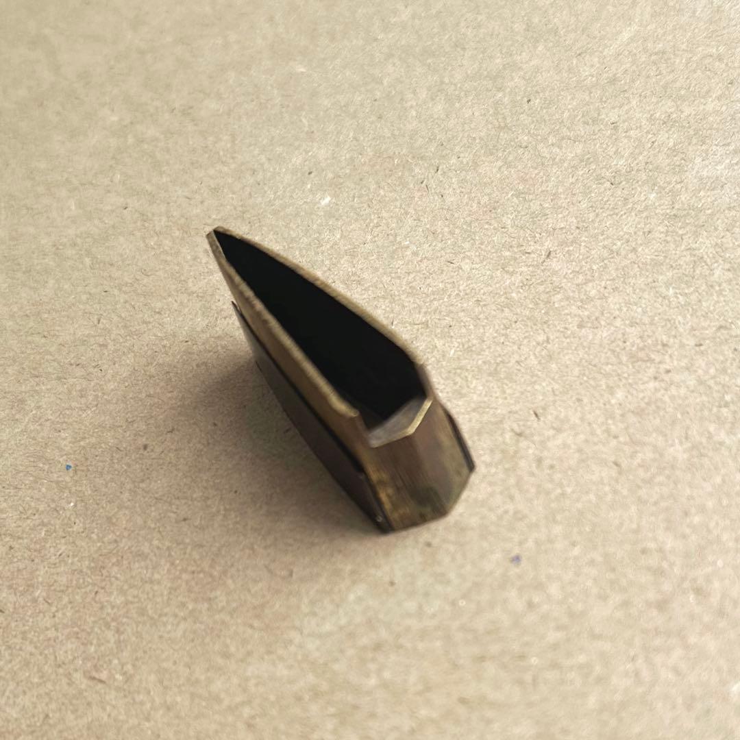 日本刀装具　金着せ　二重鎺　はばき