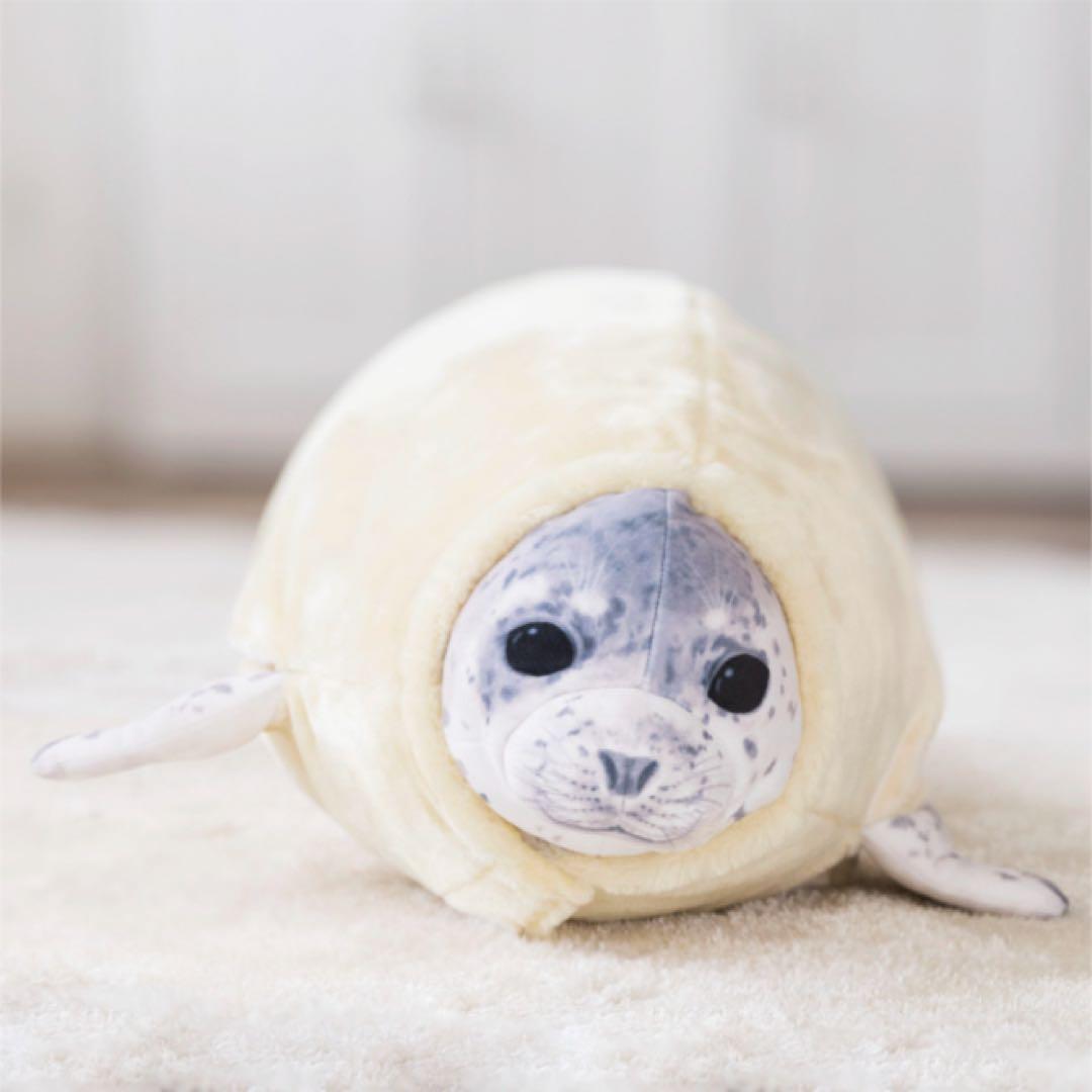 【廃盤品】YOU+MORE! 換毛期　アザラシ　ぬいぐるみ　フェリシモ　東武動物