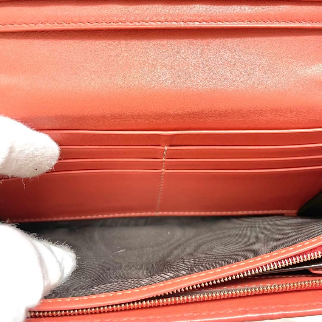 GUCCI グッチ フラップ 長財布　シマレザー　2つ折り財布　1221-③