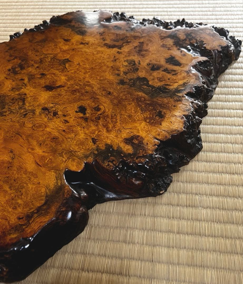 時代古木 花梨 玉杢 瘤 花台 香台 盆栽台 平台 約50㎝
