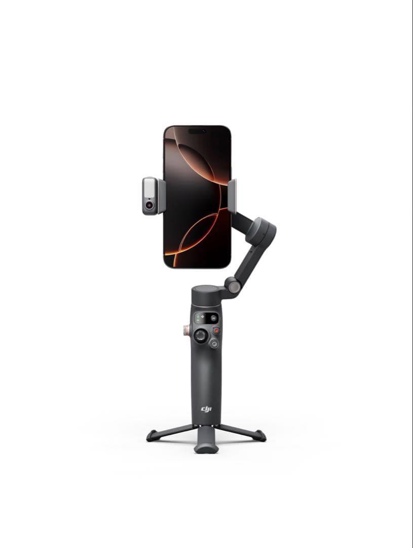 最新　DJI OSMO MOBILE 8 スマホ用ジンバル　ライト付き　自撮り棒
