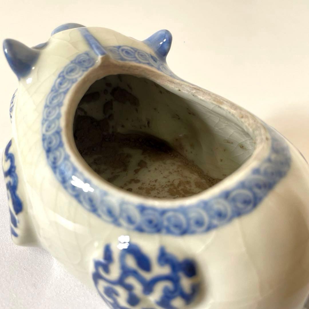 #XG446 古染付・猪型香炉・古染付・伊万里・香炉・骨董・中国古玩