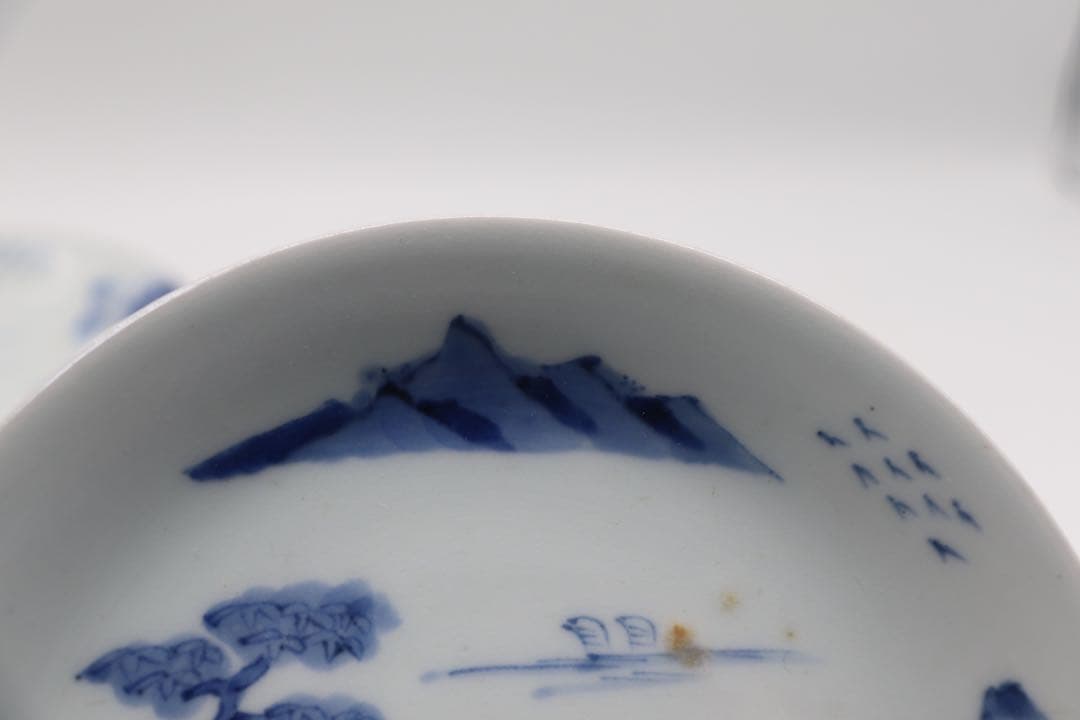 染付　山水紋中皿6点　送料込み0425