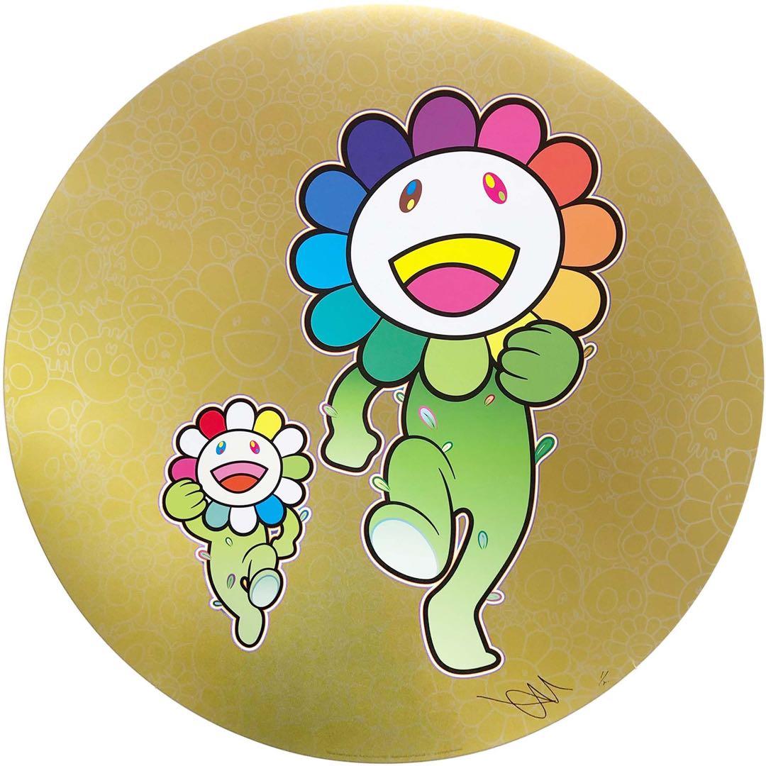 新品未開封品　お花の親子 ラッタッタ！　村上隆　ED300 ポスター