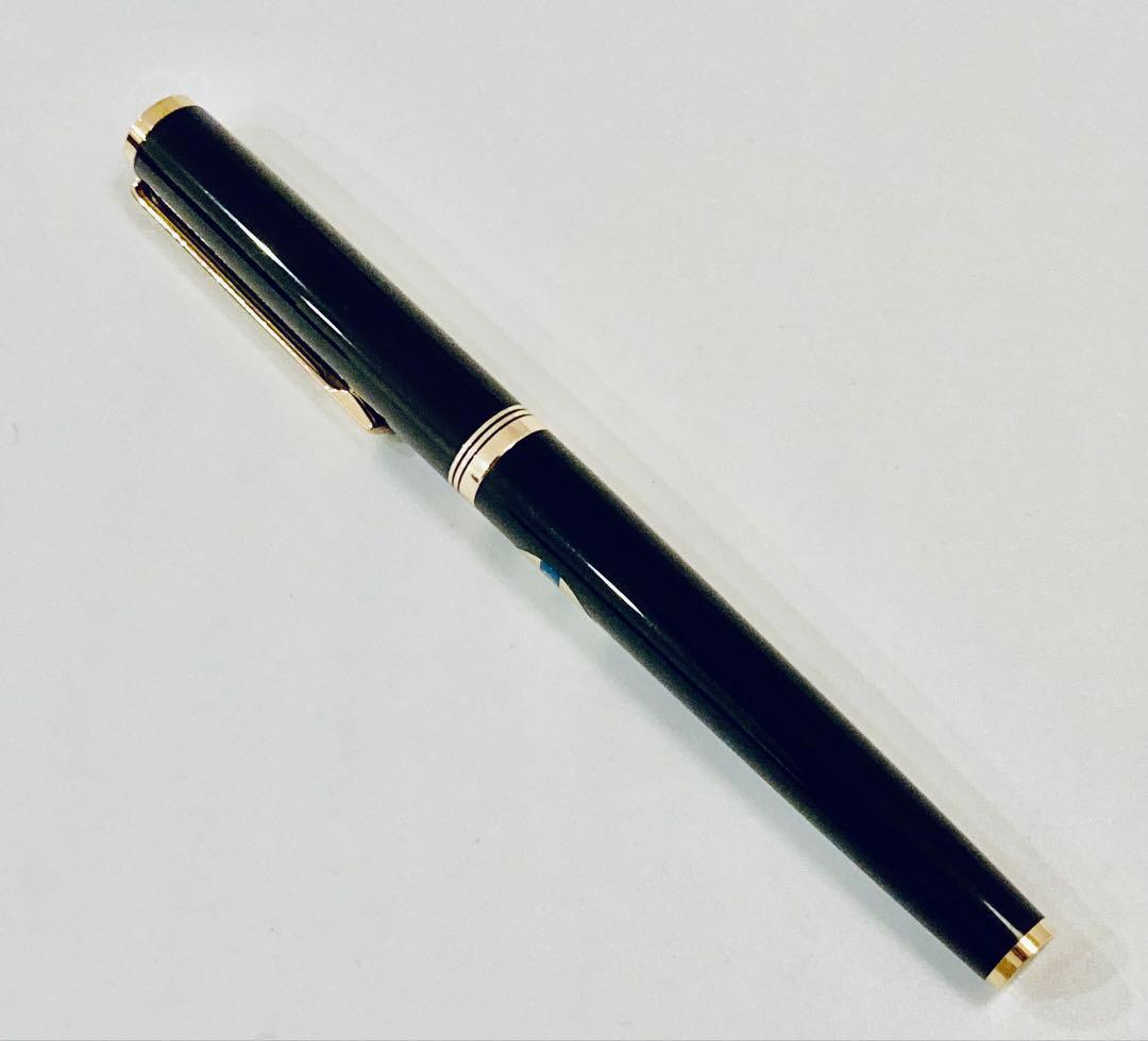 ペン先14K◆パイロット 高級万年筆 ブラックゴールドPILOT 14金 美品