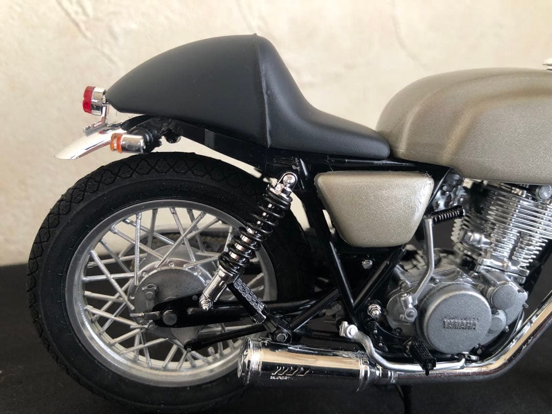 ヤマハSR400・特攻の拓-龍神 天羽時貞仕様プラモ完成品/ケース付付き