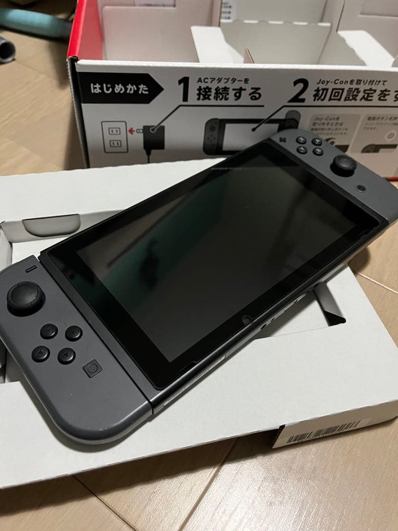 Nintendo Switch グレー 本体セット 美品SDカード保護フィルム付