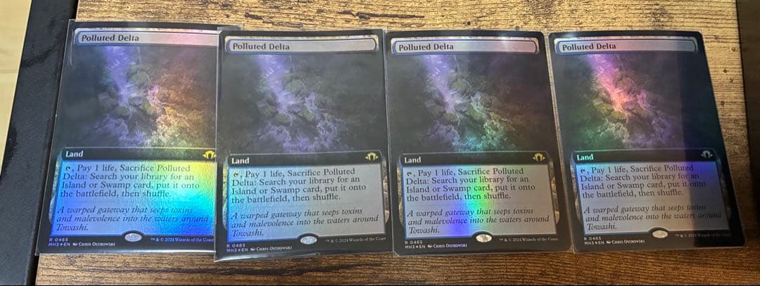 MTG 英語版 foil汚染された三角州 4枚セット