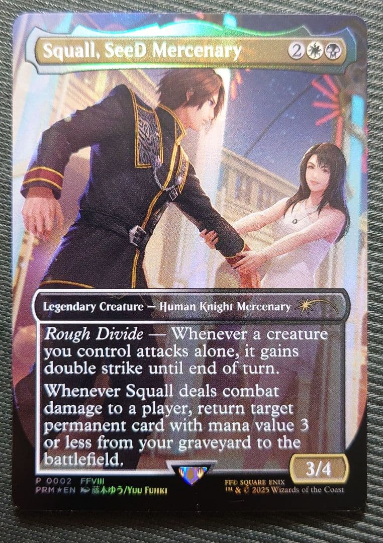 mtg 稀少個体 優勝プロモ SeeDの傭兵、スコール ボーダーレス FOIL