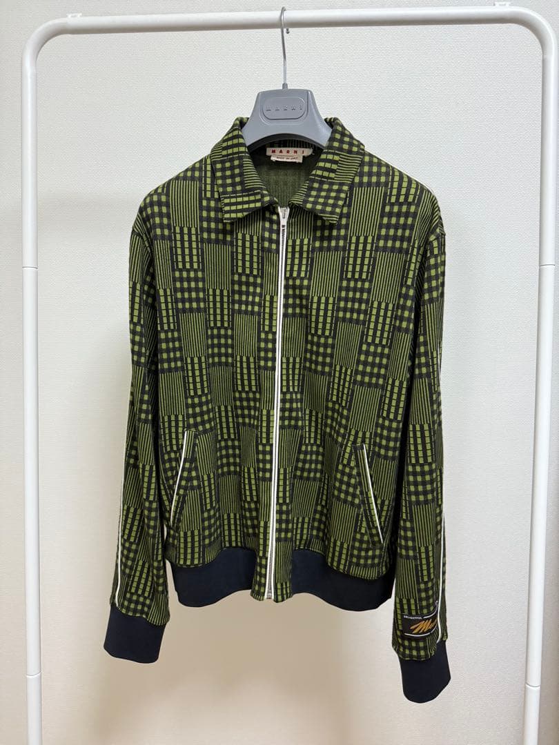 ジャケット・アウター MARNI Green & Black Jacquard Jacket