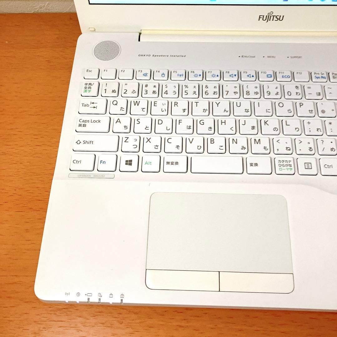 Windows11✨大容量1000GB☘️カメラ付すぐ使える富士通ノートパソコン白