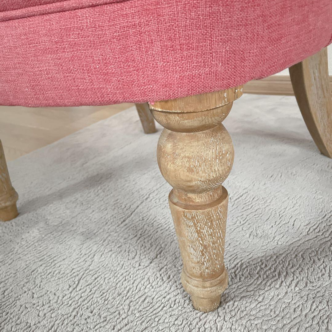 ラムズゲイトチェア 1人掛けソファ　リネン　ダスティピンク