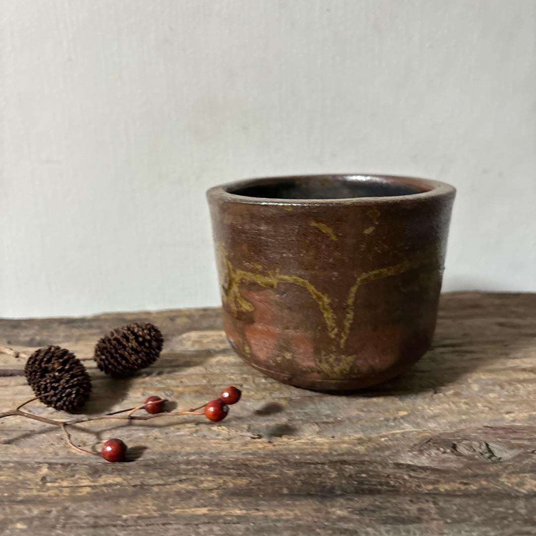 雰囲気のある古い九州民窯　古高取　火入れ　古道具　古唐津　花入検:白洲正子　李朝