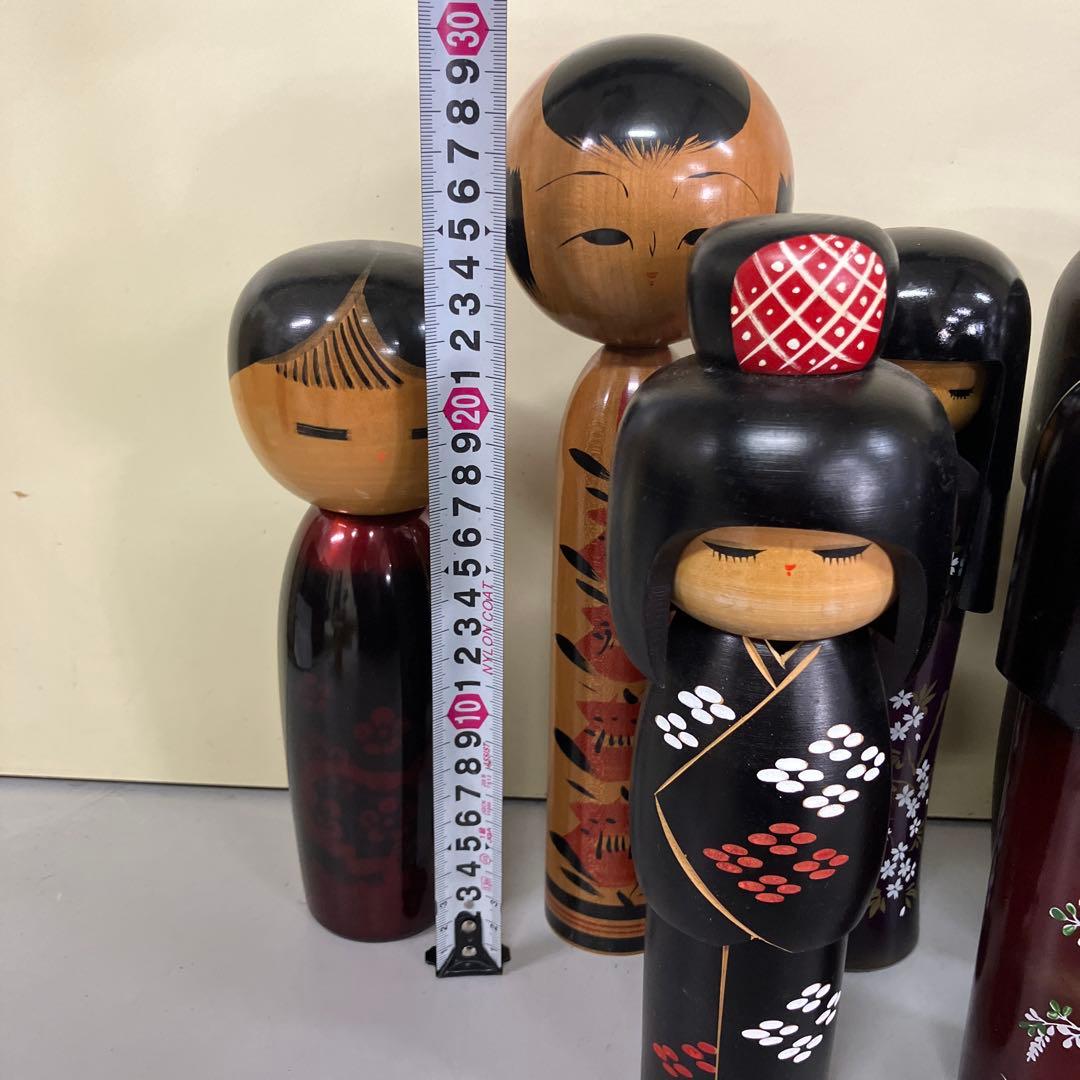 D-3 昭和レトロ レトロモダン こけし 7体セット 伝統工芸 郷土玩具 和風