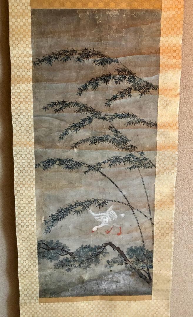 仙堺圖　古法眼筆　弐幅對　古法眼　掛軸　骨董品　アンティーク