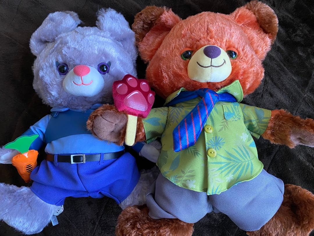 ユニベアシティ ズートピア ☆パウシクル☆パウキャロット　ぬいぐるみ 2点